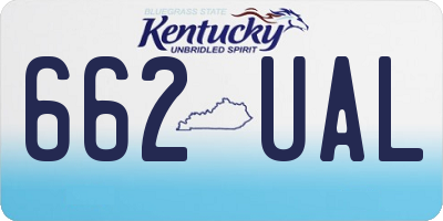 KY license plate 662UAL