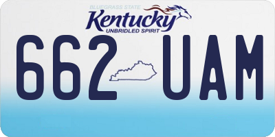 KY license plate 662UAM