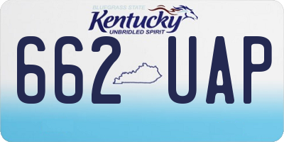 KY license plate 662UAP