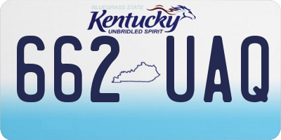 KY license plate 662UAQ