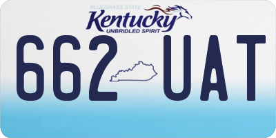 KY license plate 662UAT