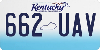 KY license plate 662UAV