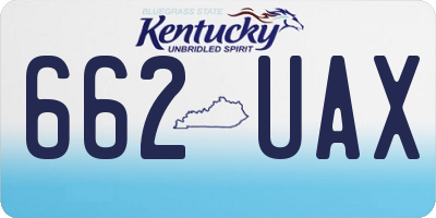 KY license plate 662UAX