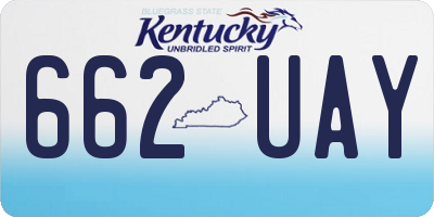 KY license plate 662UAY