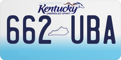 KY license plate 662UBA