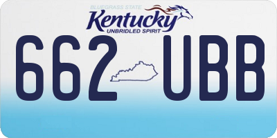 KY license plate 662UBB