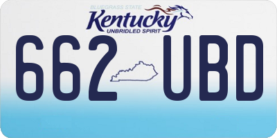 KY license plate 662UBD