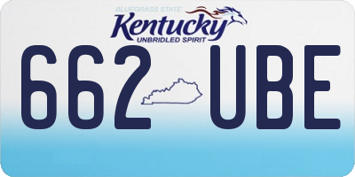 KY license plate 662UBE