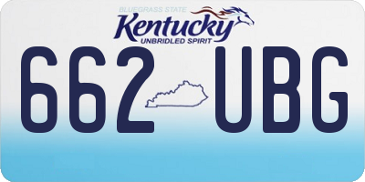 KY license plate 662UBG