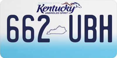 KY license plate 662UBH