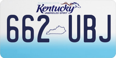 KY license plate 662UBJ