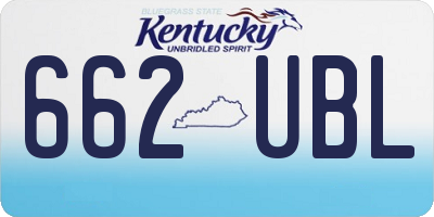 KY license plate 662UBL