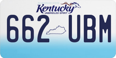 KY license plate 662UBM
