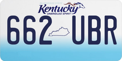 KY license plate 662UBR