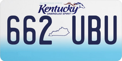KY license plate 662UBU