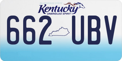 KY license plate 662UBV