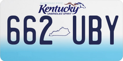 KY license plate 662UBY