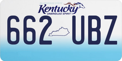 KY license plate 662UBZ
