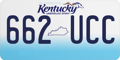 KY license plate 662UCC