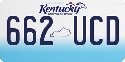 KY license plate 662UCD