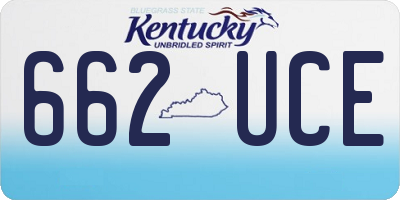 KY license plate 662UCE