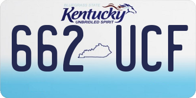 KY license plate 662UCF