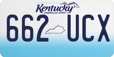 KY license plate 662UCX