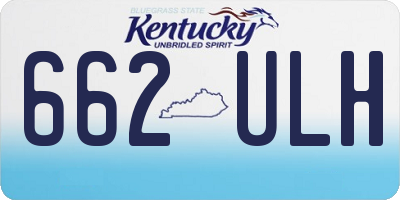 KY license plate 662ULH