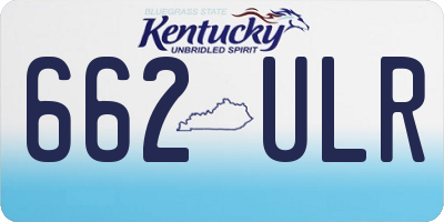 KY license plate 662ULR