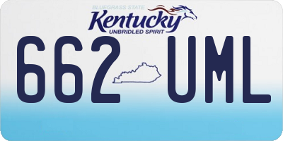 KY license plate 662UML