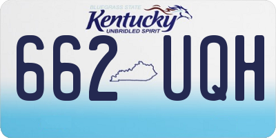 KY license plate 662UQH