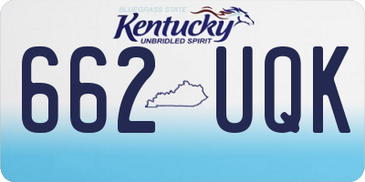 KY license plate 662UQK