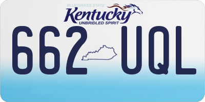 KY license plate 662UQL