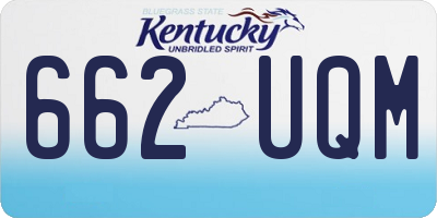 KY license plate 662UQM