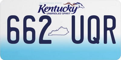 KY license plate 662UQR