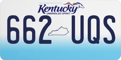KY license plate 662UQS