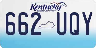 KY license plate 662UQY