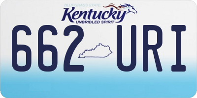 KY license plate 662URI