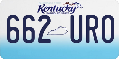 KY license plate 662URO