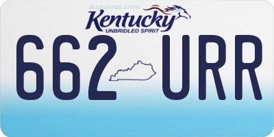 KY license plate 662URR
