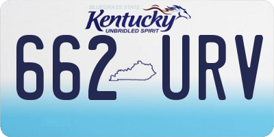 KY license plate 662URV