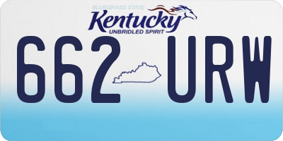 KY license plate 662URW