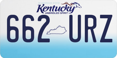 KY license plate 662URZ