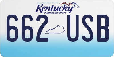 KY license plate 662USB