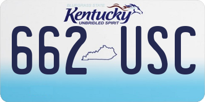KY license plate 662USC