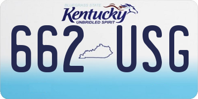 KY license plate 662USG