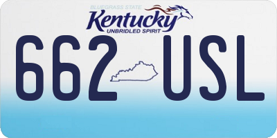 KY license plate 662USL