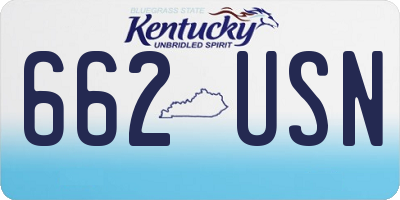 KY license plate 662USN