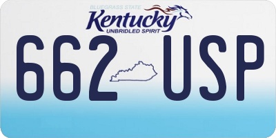 KY license plate 662USP