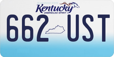 KY license plate 662UST